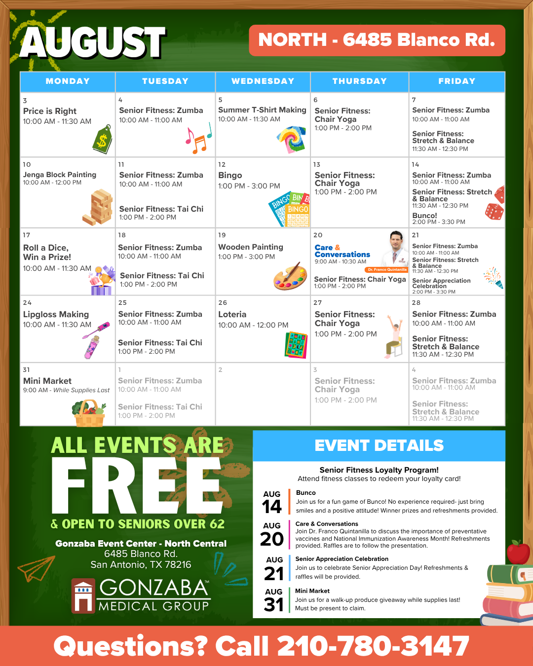 Ec august event calendar x nc